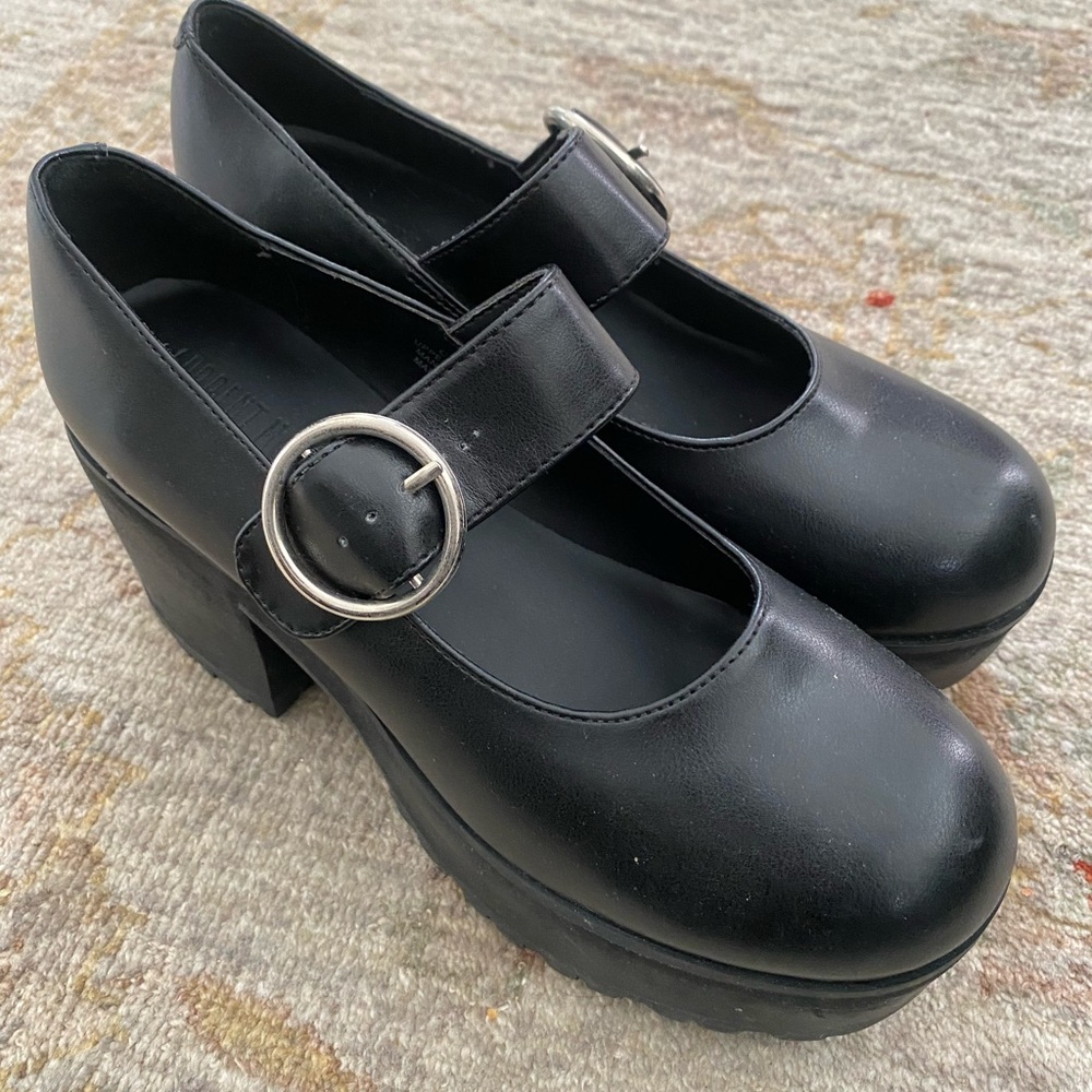 Current Mood Black Mary Jane Platform Shoes